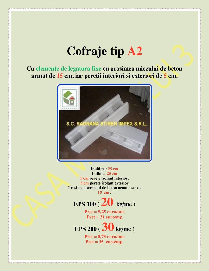 Pricelists of COFRAJE DIN POLISTIREN PENTRU CONSTRUCTII Piata 1 Mai nr. 3 - Photo 2 of 8