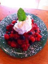 Seasonal desserts- this was our local berry shortcake! 