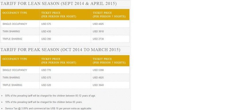 Pricelists of Palace on Wheels Luxury Train C-811, Sushant Lok -1 - Photo 2 of 2
