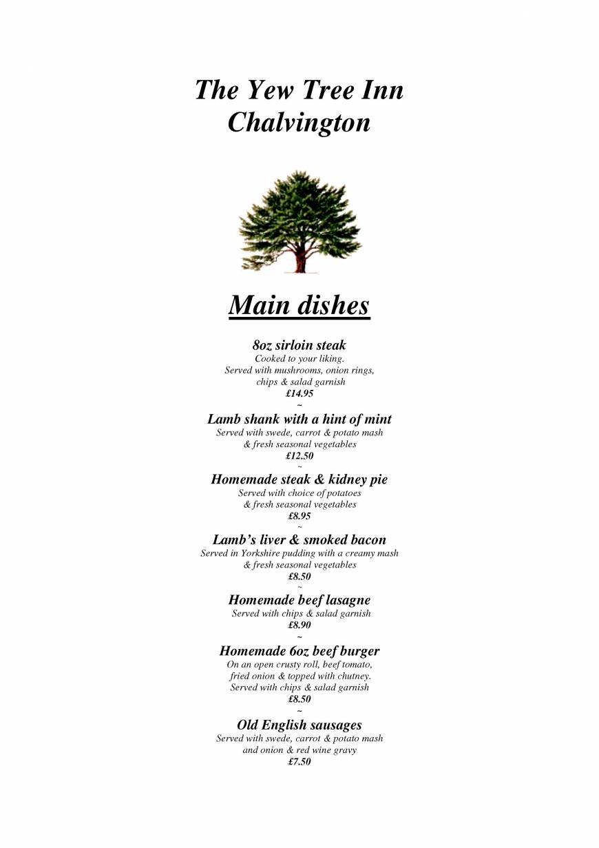  Pricelists of The Yew Tree Inn - Chalvington Chalvington Road - Photo 11 of 14