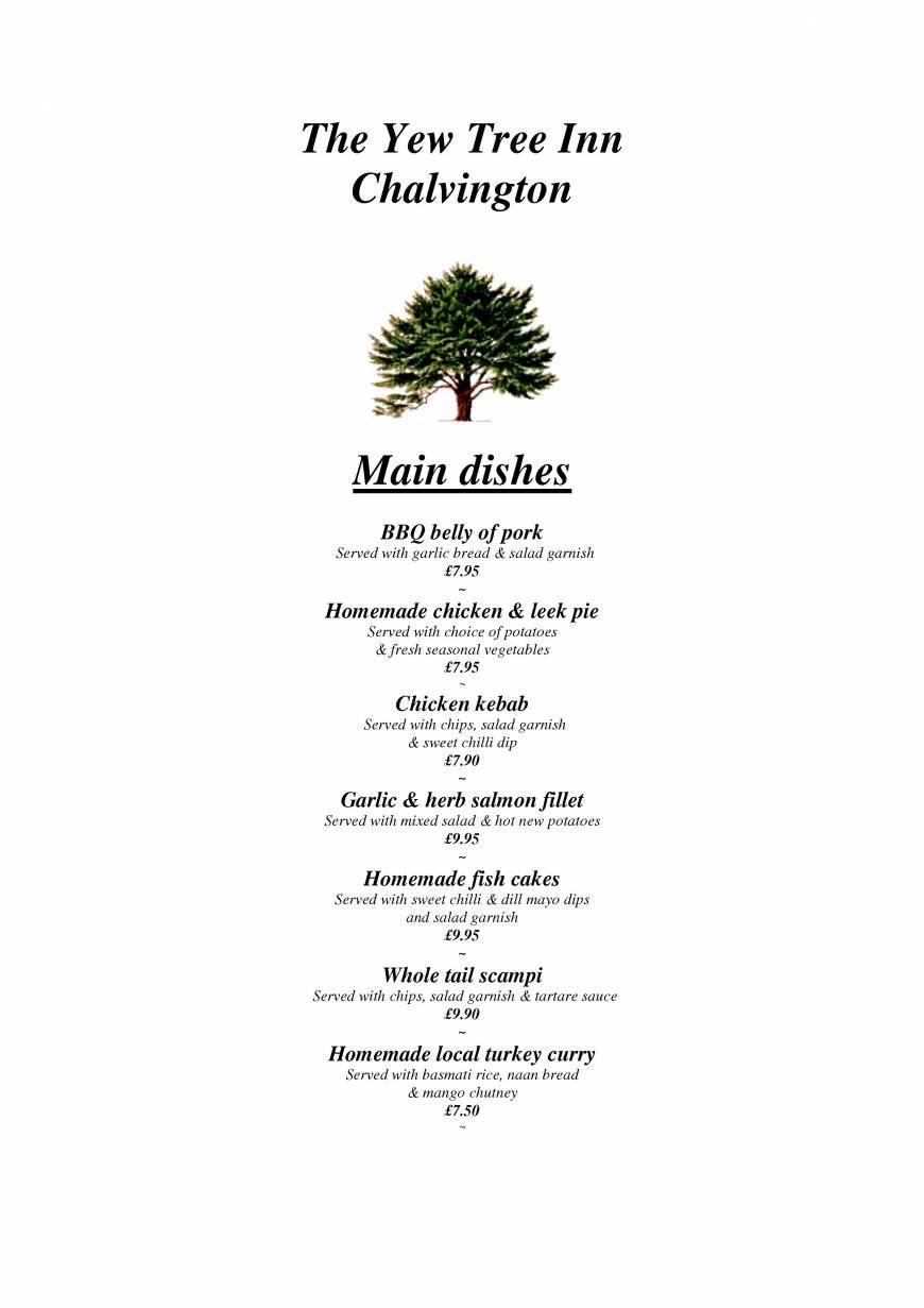  Pricelists of The Yew Tree Inn - Chalvington Chalvington Road - Photo 12 of 14