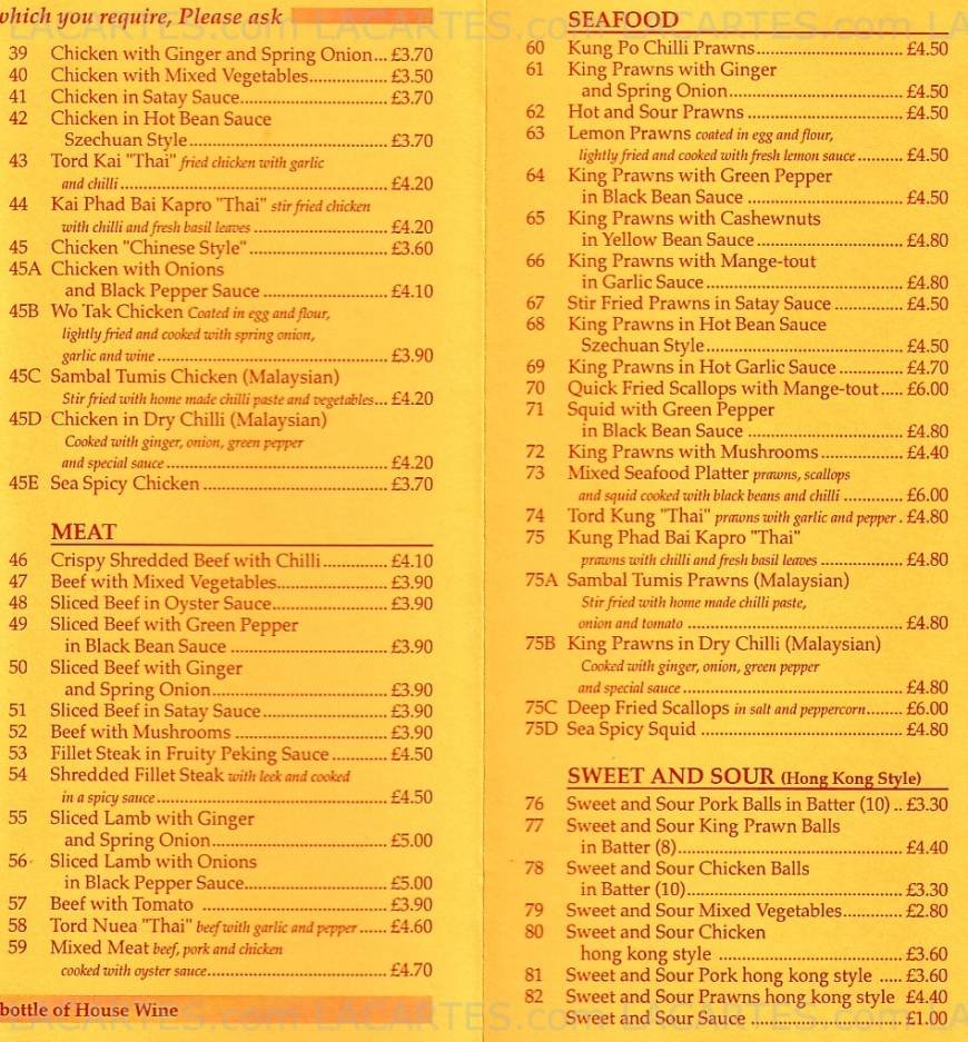  Pricelists of Happy Swan Express Chinese Takeaway 39 Chipstead Valley Road - Photo 2 of 4