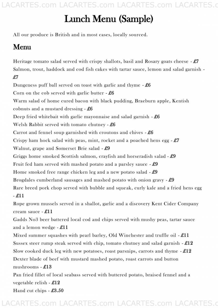  Pricelists of Deeson's British Restaurant - Canterbury 25/26 Sun Street - Photo 3 of 6