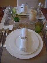 Elegant table setting at La Serviette Blanche La Serviette Blanche 4, Rue La Fontaine, 