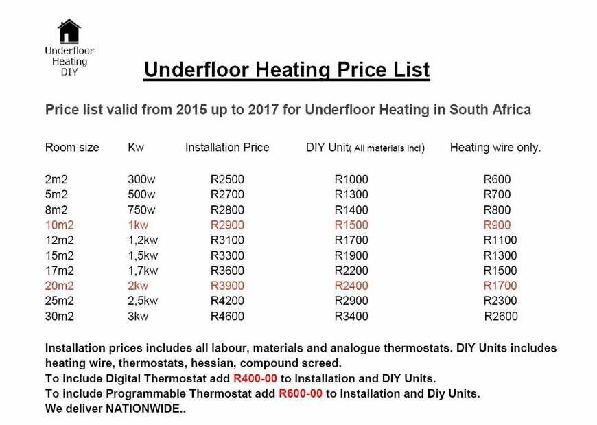  Pricelists of JC Heat 2 Tile Beyers Naude x Lewisham - Photo 1 of 1