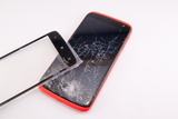 broken screen pink phone isolated on white, The Woodlands Cell Phone Repair, The Woodlands