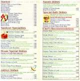 Menus & Prices, India Brasserie Indian Takeaway, Coulsdon
