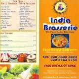 Menus & Prices, India Brasserie Indian Takeaway, Coulsdon