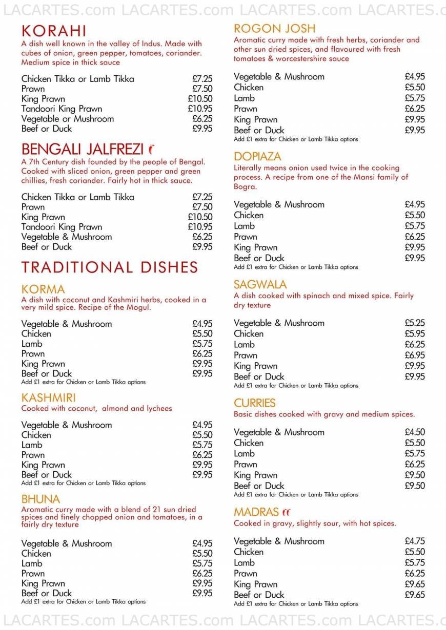  Pricelists of Zara Indian Cuisine Steeple Road - Photo 3 of 4