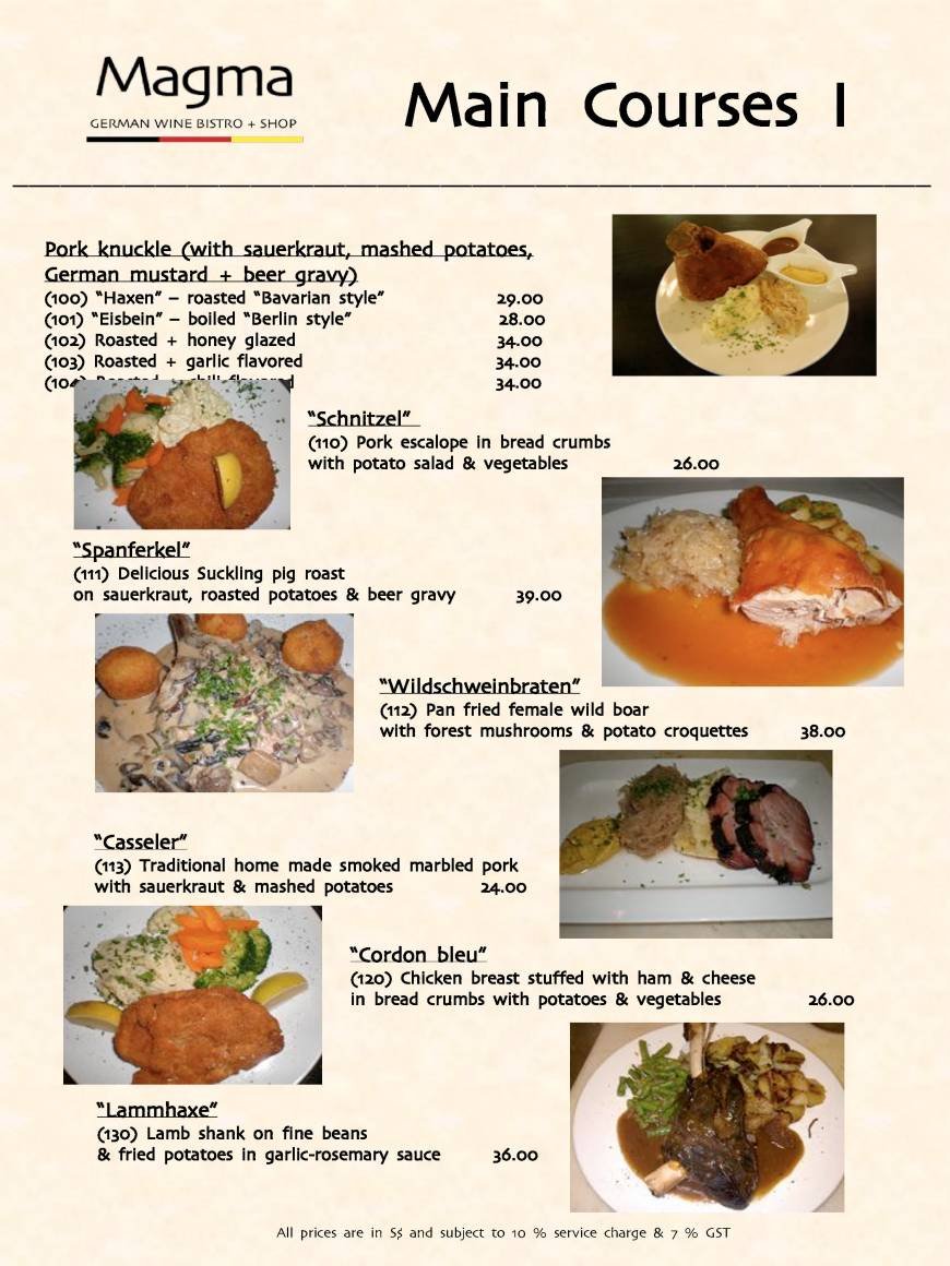  Pricelists of MAGMA GERMAN WINE BISTRO 2 - 4 Bukit Pasoh Road - Photo 19 of 19