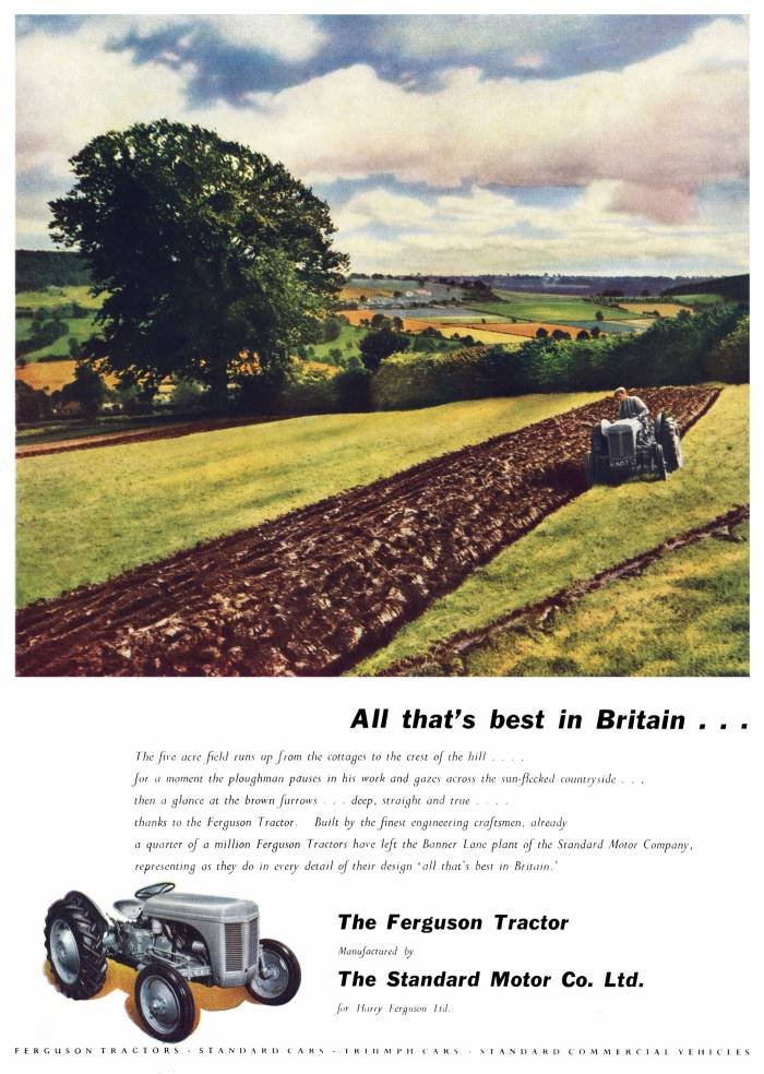 The Ferguson Tractor, this common sight seen on farms up and down the country. There are none of the luxuries found in the tractors of today, not even a padded seat for the driver, The sign measures 30cm x 40cm.<br />
 <br />
 All of our signs have rounded corners an Nostalgic Adverts of Nostalgicadverts Spanslade road - Photo 8 of 18