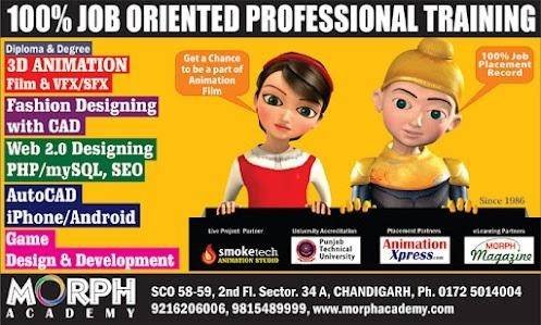Animation training in Chandigarh  PHOTOS  of Morph Academy-Animation institute in Chandigarh S.C.O 58-59,2nd Floor,Sector 34-A - Photo 2 of 14