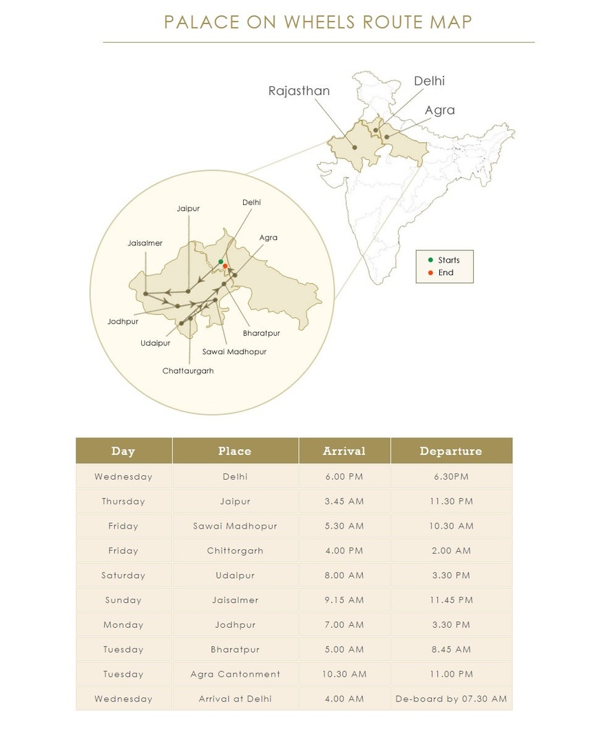  Pricelists of Palace on Wheels Booking - Luxury Train India 70, L.G.F, World Trade Centre,Barakhamba Lane - Photo 2 of 2