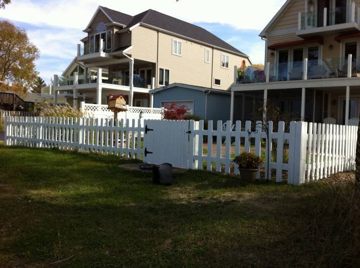 3' wood, white picket fence installed at a Lake Michigan home in St. Joseph, MI Profile Photos of Custom Fence Company 2265 reum rd - Photo 7 of 49 3' wood, white picket fence installed at a Lake Michigan home in St. Joseph, MI Profile Photos of Custom Fence Company 2265 reum rd - Photo 7 of 49