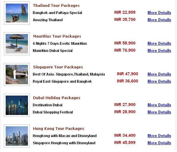  Pricelists of Tourism Attractions Thailand - Tour Packages 8,Regal Building,Connaught Place, New Delhi-110001,India - Photo 1 of 1