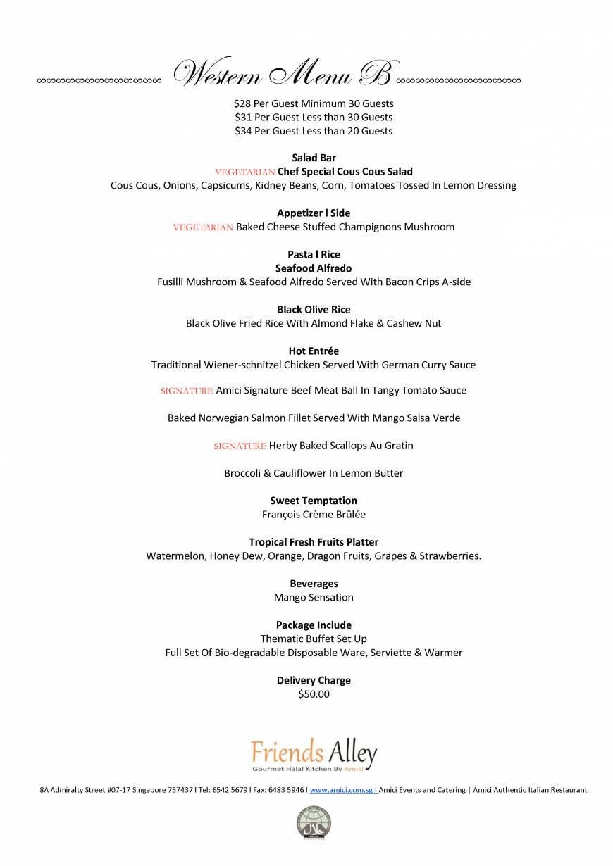  Pricelists of Friends Alley Catering 8A Admiralty Street #07-17 - Photo 38 of 39