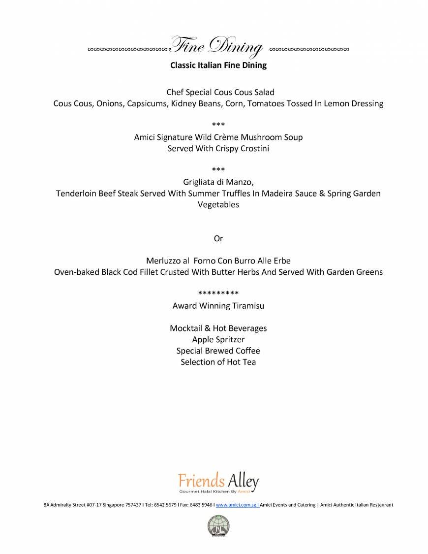  Pricelists of Friends Alley Catering 8A Admiralty Street #07-17 - Photo 11 of 39