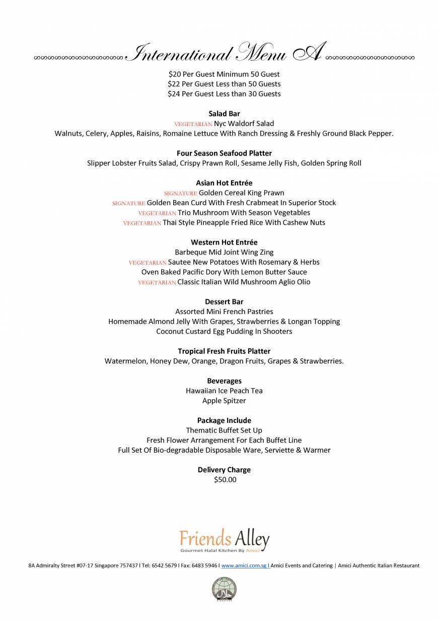  Pricelists of Friends Alley Catering 8A Admiralty Street #07-17 - Photo 3 of 39