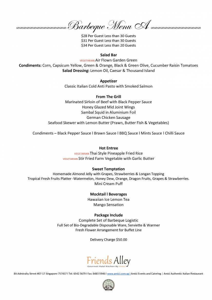  Pricelists of Friends Alley Catering 8A Admiralty Street #07-17 - Photo 32 of 39