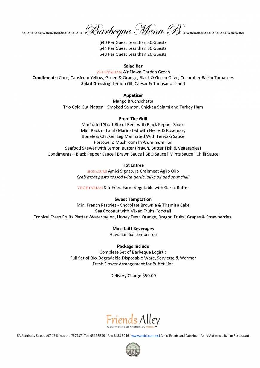  Pricelists of Friends Alley Catering 8A Admiralty Street #07-17 - Photo 33 of 39