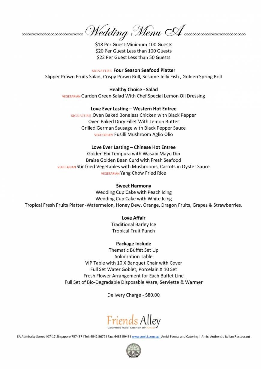  Pricelists of Friends Alley Catering 8A Admiralty Street #07-17 - Photo 34 of 39