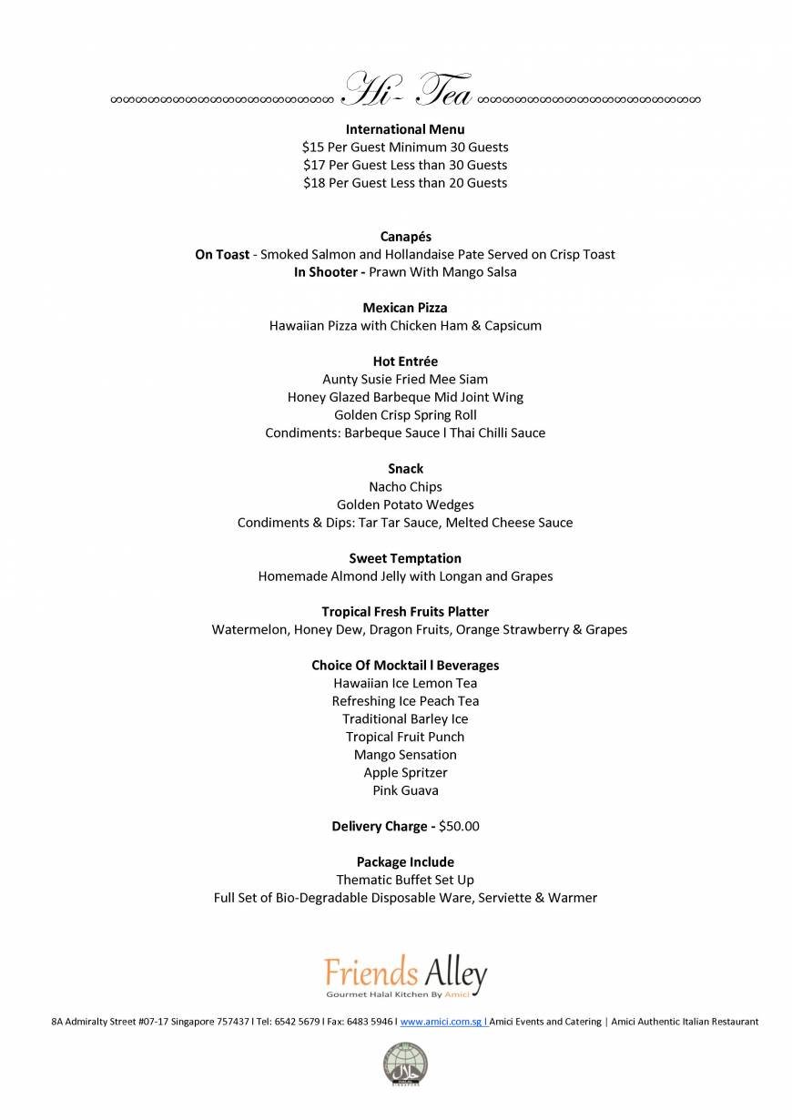  Pricelists of Friends Alley Catering 8A Admiralty Street #07-17 - Photo 37 of 39