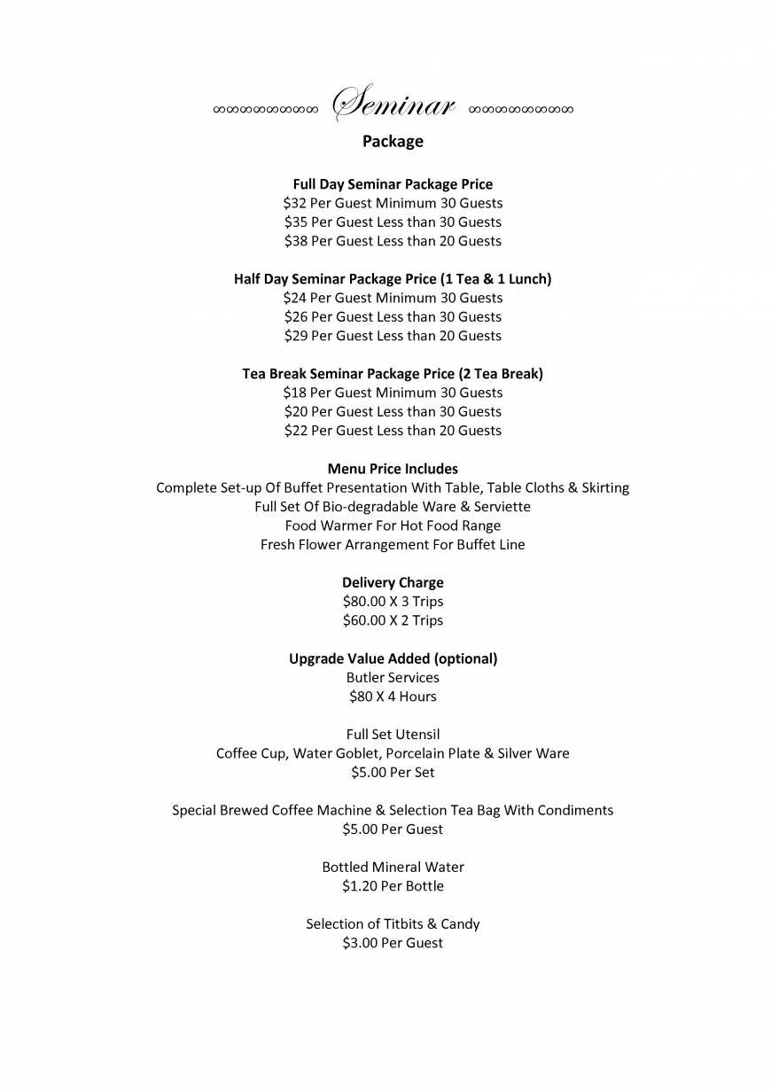  Pricelists of Friends Alley Catering 8A Admiralty Street #07-17 - Photo 26 of 39
