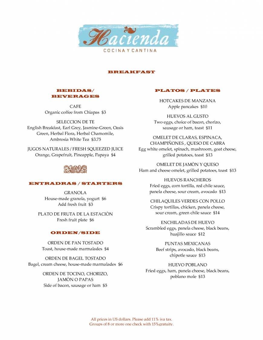  Pricelists of Hacienda Cocina y Cantina Calle Gomez Farias S/N, Colonia El Medano - Photo 5 of 5