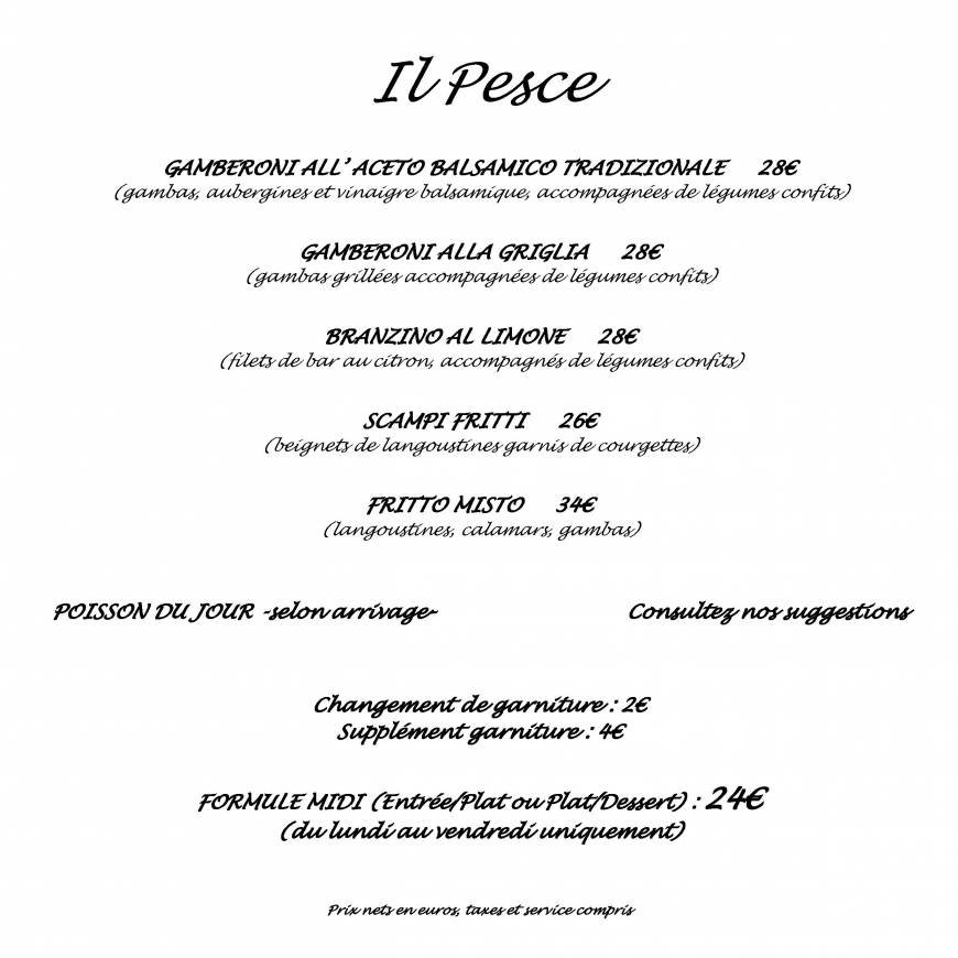  Pricelists of RESTAURANT IANNELLO 17, boulevard Exelmans - Photo 4 of 4