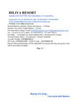 Menus & Prices, Hiliya Resort, Sulthan Bathery