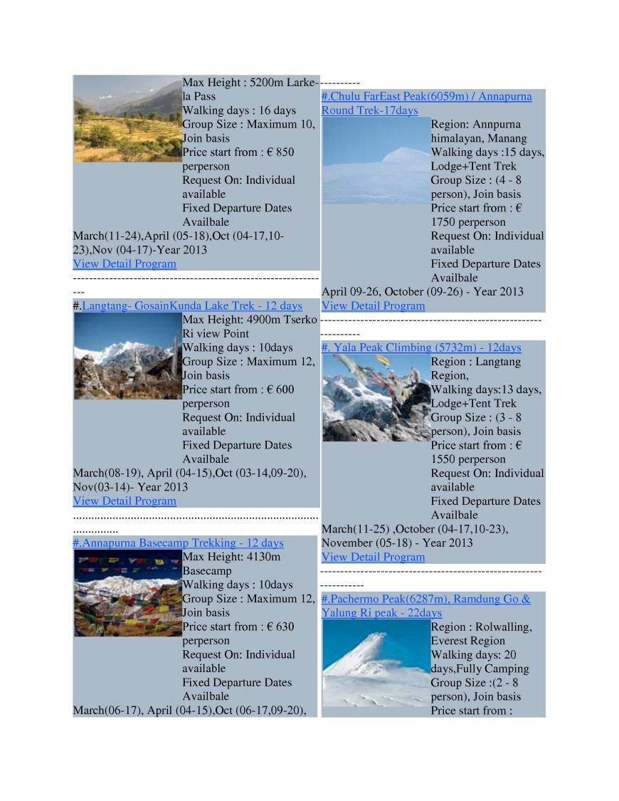  Pricelists of Expeditions in Himalaya Thamel - Photo 3 of 5