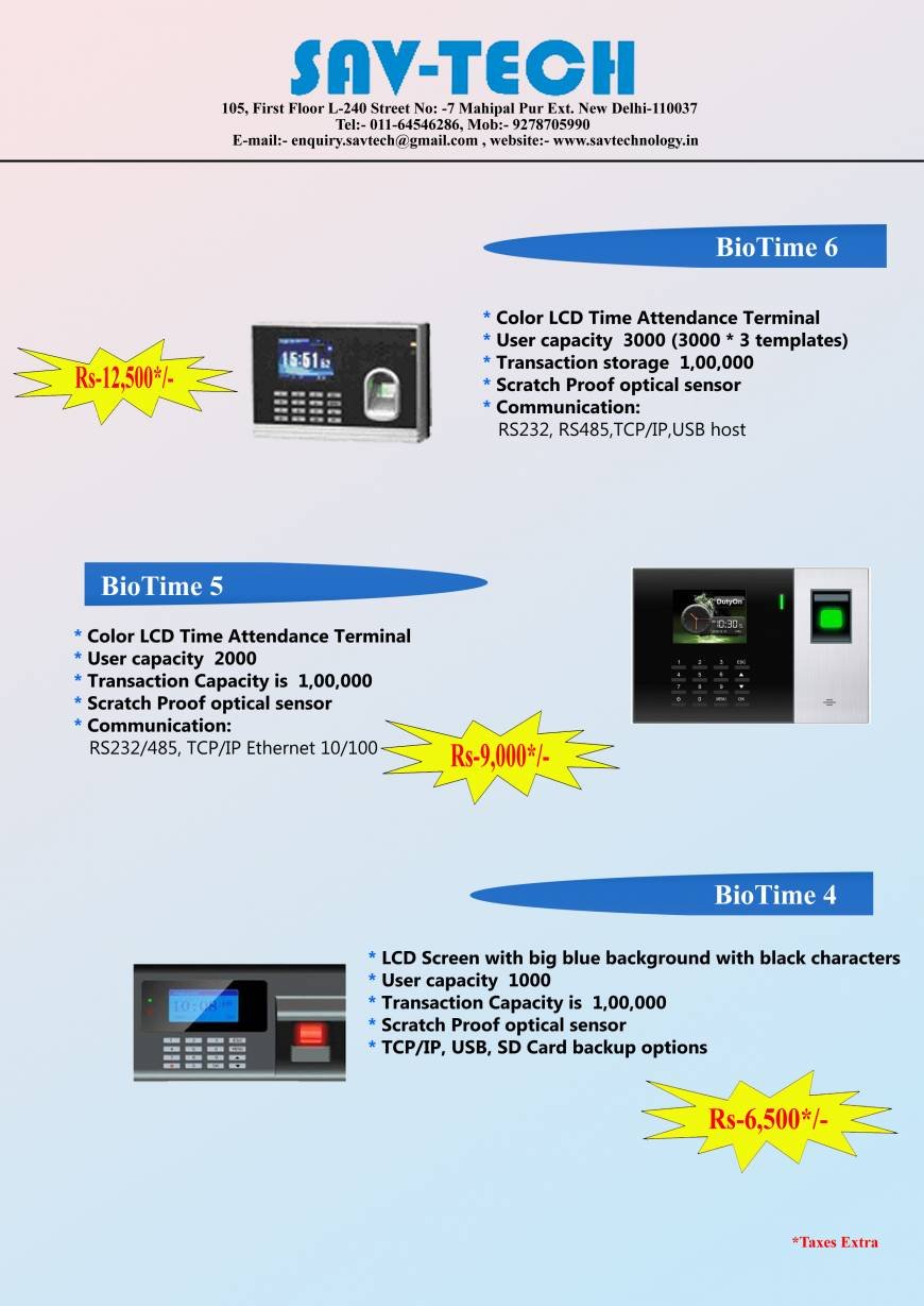  Pricelists of SAVTECH Techonolgy L - 240, 1st Floor, Street No-7, - Photo 2 of 2