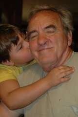 Ryan giving his grandpa a kiss. Willow Creek Ranch, Mountain Ranch, Ca Willow Creek Ranch 5125 Michel Rd 