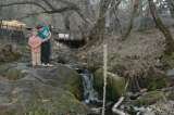 Feb. 18, 2013 Jack and Ryan playing in the waterfall 70 degrees and sunny. Day before snowfall. Willow Creek Ranch 5125 Michel Rd 