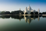 Victoria Memorial, Kolkata , India - reflection on water. A Historical Monument of Indian Architecture. It was built between 1906 and 1921 to commemorate Queen Victoria's 25 years reign in India., Tickets To India, Ilford (Essex)