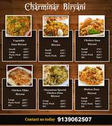 Menus & Prices, Charminar Biryani, Pune