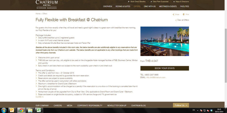  Pricelists of Chatrium Hotel Riverside Bangkok 28 Charoenkrung Soi 70, Bangkholame - Photo 3 of 4
