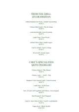 Menus & Prices, Yesil Ev Hotel, Ä°stanbul