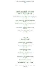 Menus & Prices, Yesil Ev Hotel, Ä°stanbul