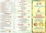 Menus & Prices, Wing Lee Chinese Takeaway, Sydenham