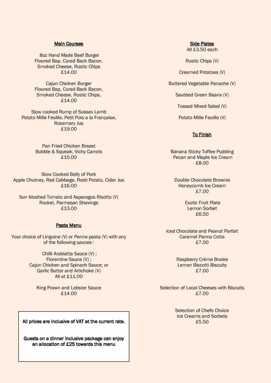  Pricelists of The Bay Tree Restaurant East Grinstead The Felbridge Hotel & Spa  London Road - Photo 2 of 6