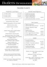 Menus & Prices, Butlers Restaurant & Bar, Arundel