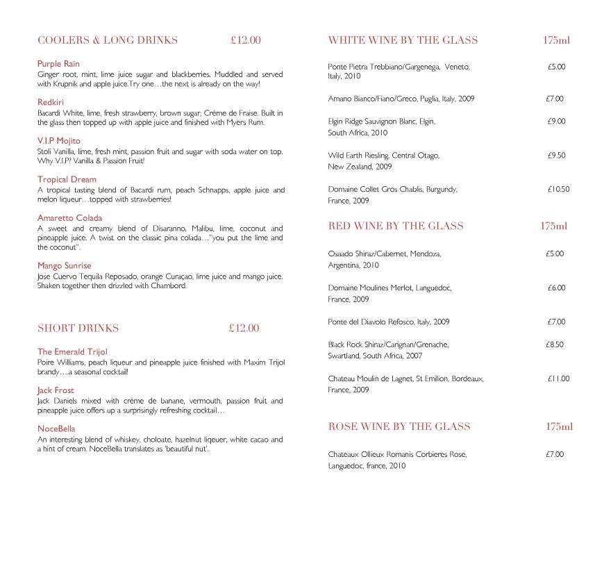  Pricelists of The Glasshouse Restaurant at The Grove THE GROVE | London's Country Estate - Photo 24 of 27