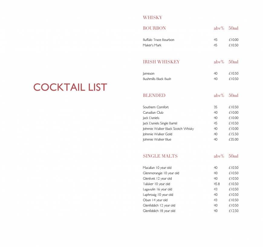  Pricelists of The Glasshouse Restaurant at The Grove THE GROVE | London's Country Estate - Photo 22 of 27