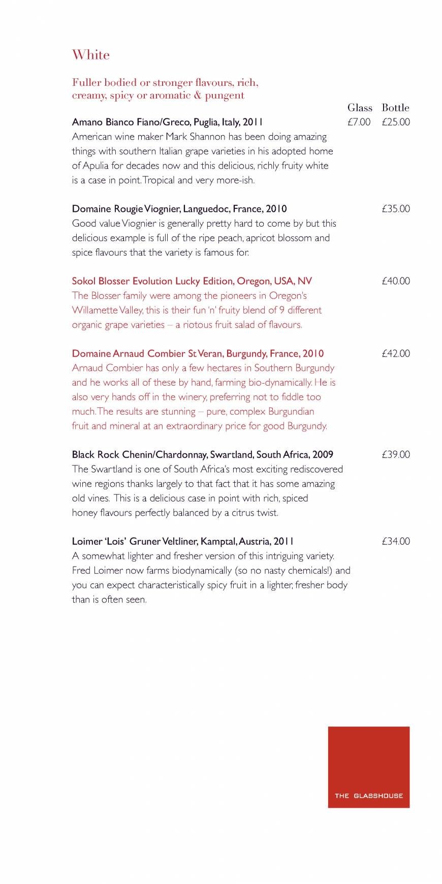  Pricelists of The Glasshouse Restaurant at The Grove THE GROVE | London's Country Estate - Photo 13 of 27
