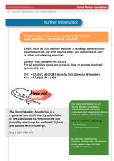 Menus & Prices, Vervet Monkey Foundation, Letsitele