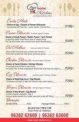 Menus & Prices, Home Kitchen - Online Food Ordering Services, Vadodara