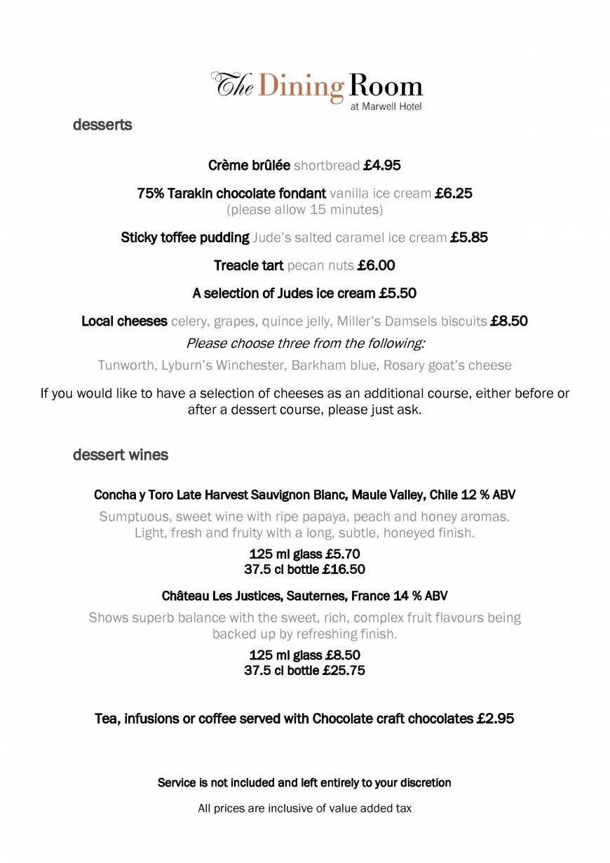  Pricelists of Marwell Hotel Thompsons Lane Colden Common - Photo 2 of 2