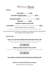 Menus & Prices, Marwell Hotel, Winchester