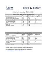 Menus & Prices, iLearntodrive Driving School, Hornchurch